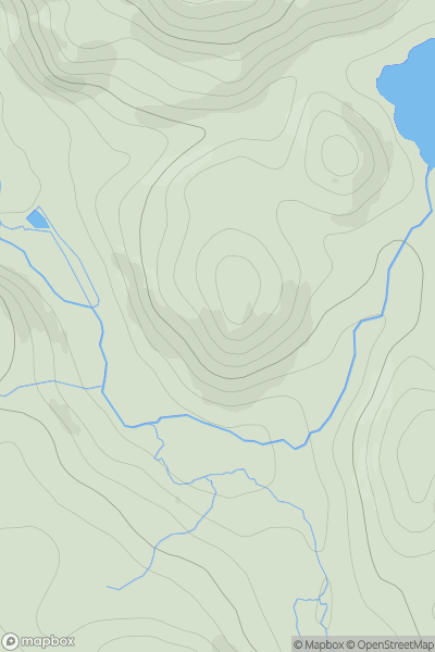 Thumbnail image for Cnoc na Dail [Lochinver to Ullapool] showing contour plot for surrounding peak